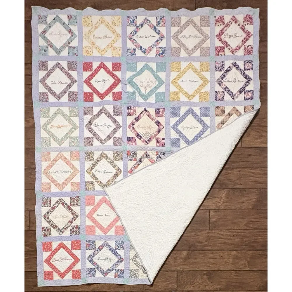 1930s Depression Era Signed Friendship Quilt Willing Workers Club Found In Texas